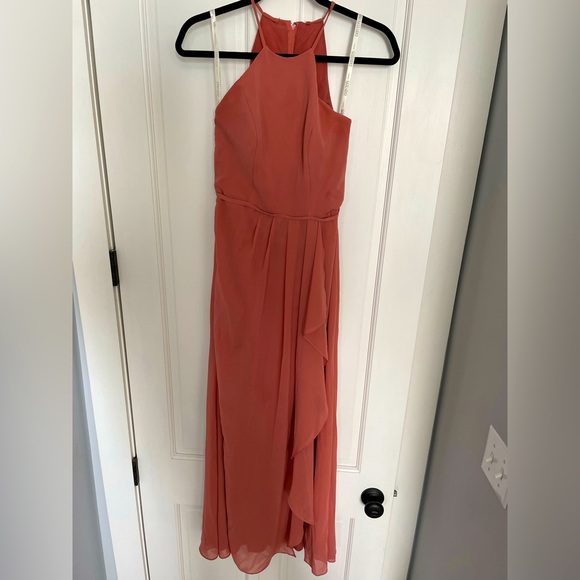 David's Bridal Dresses Davids Bridal Sedona Bridesmaid Dress High Neck Chiffon Poshmark